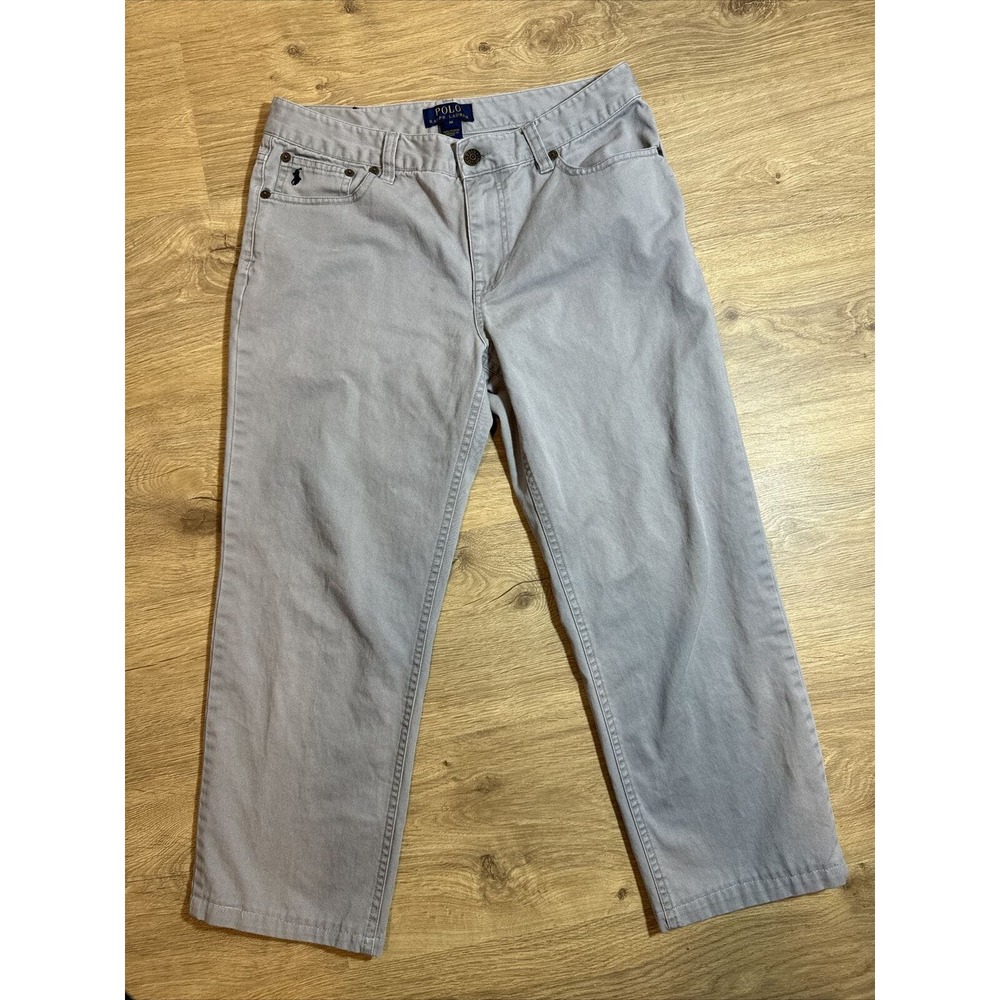 Womans Polo Ralph Lauren Gray Capris- Small Stain